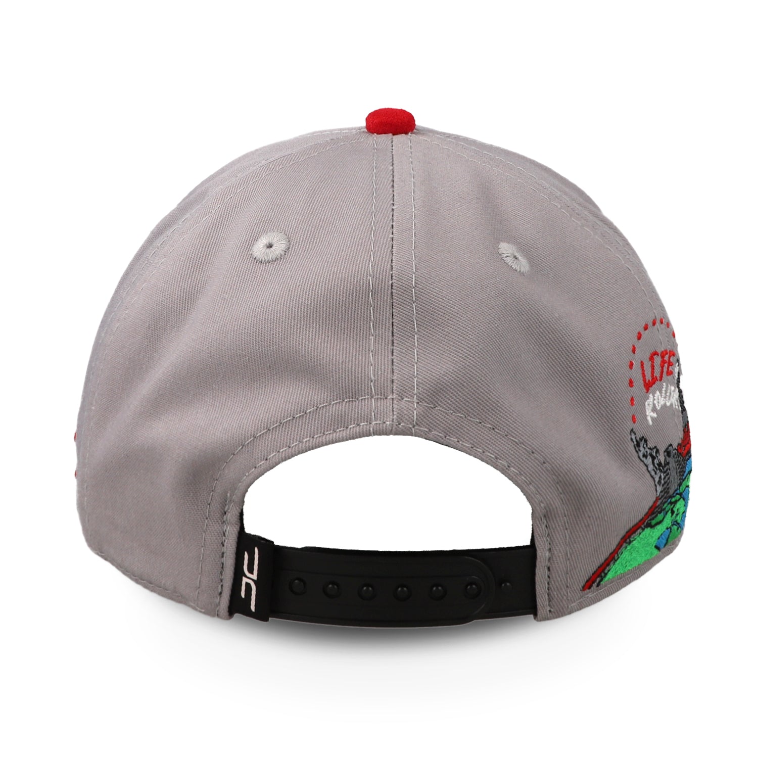Gorra JC Hats University of Life Curva Gris/Negro Unitalla